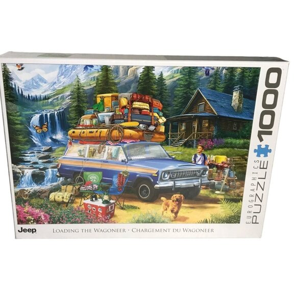 1000 Piece Puzzle American Classics Eurographics Loading The Wagoneer Jeep NEW - Picture 1 of 5